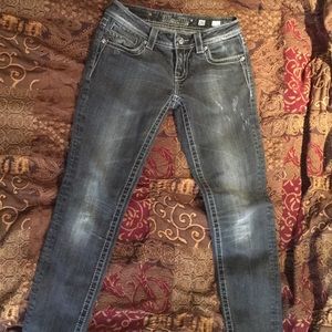 Miss Me sz 26 grey skinny jeans.